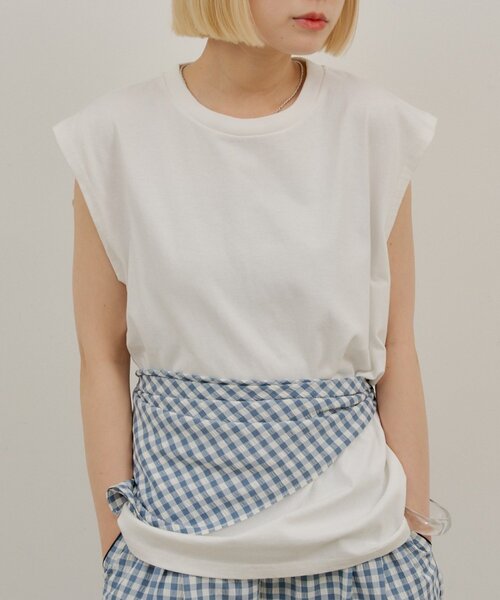 WHIMSIC(ウィムジック)の「【UNISEX】SCREEN STARS ガーメントダイスリーブレスTシャツ(タンクトップ・メンズ・イエロー/ブラック/ホワイト/パープル・SMALL/MEDIUM)」の2枚目の写真