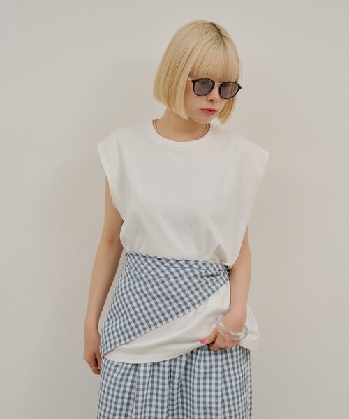 WHIMSIC(ウィムジック)の「【UNISEX】SCREEN STARS ガーメントダイスリーブレスTシャツ(タンクトップ・メンズ・イエロー/ブラック/ホワイト/パープル・SMALL/MEDIUM)」の5枚目の写真