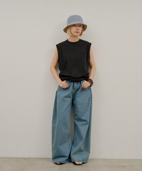 WHIMSIC(ウィムジック)の「【UNISEX】SCREEN STARS ガーメントダイスリーブレスTシャツ(タンクトップ・メンズ・イエロー/ブラック/ホワイト/パープル・SMALL/MEDIUM)」の18枚目の写真