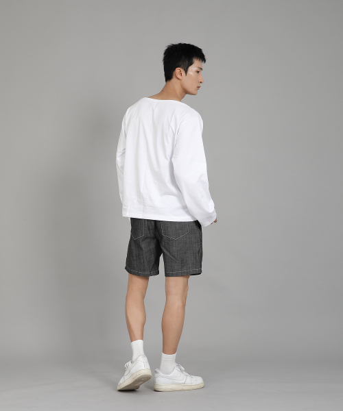 SAINTCREW(セントクルー)の「無地BIG Vネック長袖TシャツBIGV-879ホワイト(Tシャツ/カットソー・メンズ・その他・LARGE/X-LARGE/XX-LARGE/XXX-LARGE/XXXX-LARGE/MEDIUM)」の13枚目の写真