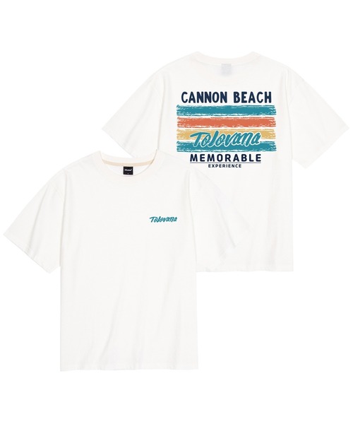 OKSTAR(オクスター)の「クールコットンキャノンビーチ半袖Tシャツ(Tシャツ/カットソー・レディース・ホワイト/クリーム・SMALL/MEDIUM/LARGE/X-LARGE/XX-LARGE)」の1枚目の写真