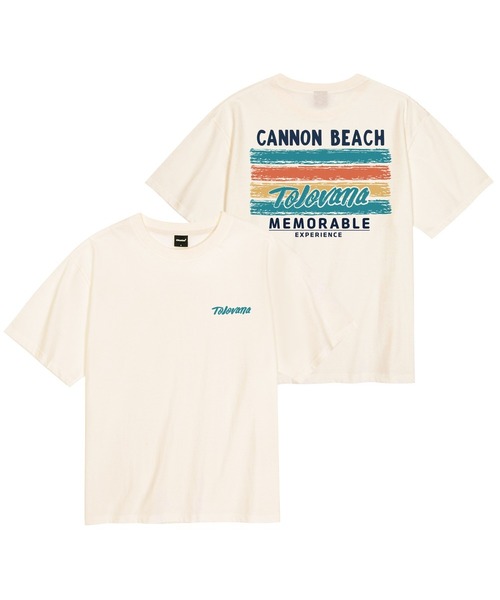 OKSTAR(オクスター)の「クールコットンキャノンビーチ半袖Tシャツ(Tシャツ/カットソー・レディース・ホワイト/クリーム・SMALL/MEDIUM/LARGE/X-LARGE/XX-LARGE)」の2枚目の写真