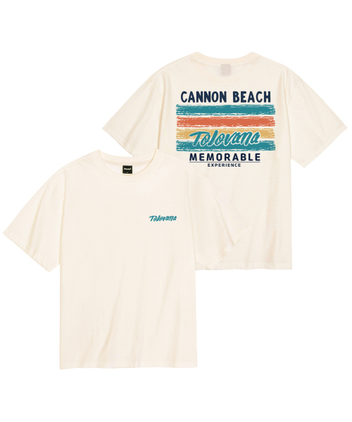 OKSTAR(オクスター)の「クールコットンキャノンビーチ半袖Tシャツ(Tシャツ/カットソー・レディース・ホワイト/クリーム・SMALL/MEDIUM/LARGE/X-LARGE/XX-LARGE)」の3枚目の写真