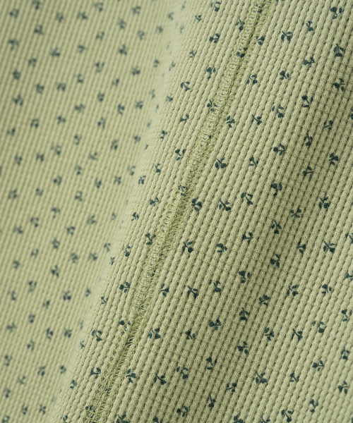 MILLO WOMEN（ミロウーマン）の「フローラルワッフルスリーブレストップ [アボカド]（Tシャツ/カットソー・レディース・その他・ONE SIZE）」の6枚目の写真