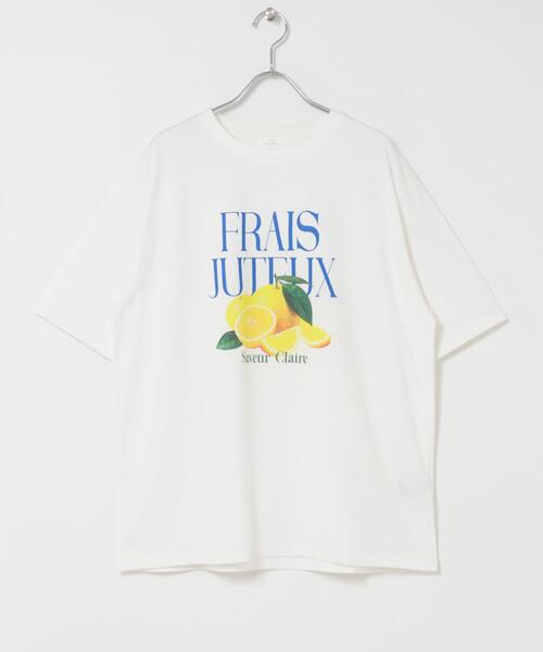 ITEMS URBANRESEARCH（アイテムズ アーバンリサーチ）の「ロゴビッグTシャツ（Tシャツ/カットソー・レディース・オフホワイト/グレー/ブラウン・FREE）」の10枚目の写真