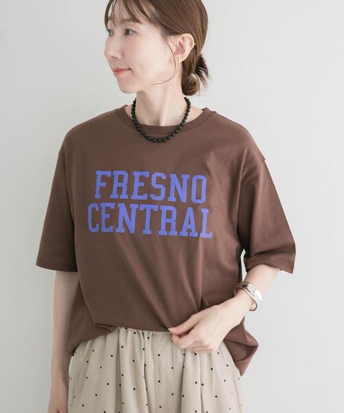 ITEMS URBANRESEARCH（アイテムズ アーバンリサーチ）の「ロゴビッグTシャツ（Tシャツ/カットソー・レディース・オフホワイト/グレー/ブラウン・FREE）」の14枚目の写真
