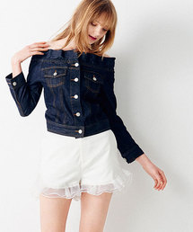 MICOAMERI | フリルデニムジャケット(デニムジャケット)