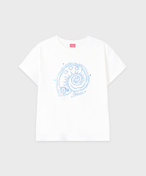 SINOON(シヌーン)の「Spiral Hotfix T-shirt (White)(Tシャツ/カットソー・レディース・その他・FREE)」の4枚目の写真