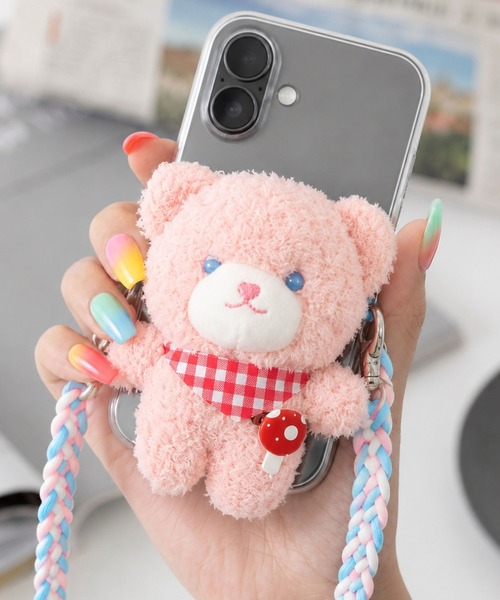 KOM/ドットケーオーエム』【調整可能】ぬいぐるみスマホホルダー