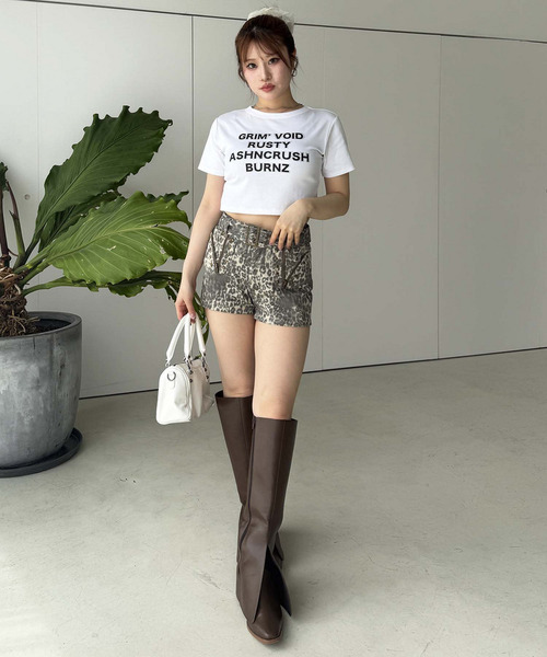 SPIRALGIRL（スパイラルガール）の「【HEISEI CORE/平成コア】マイクロミニショートパンツ（その他パンツ・レディース・レオパード/ブラック・FREE）」の18枚目の写真