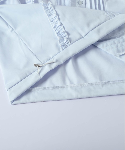 AMELY（エミリー）の「フリルピンタック裾ドロストブラウス（シャツ/ブラウス・レディース・ブルー/ブラック/ホワイト・フリー）」の10枚目の写真