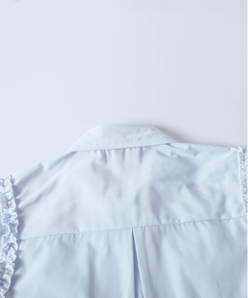 AMELY（エミリー）の「フリルピンタック裾ドロストブラウス（シャツ/ブラウス・レディース・ブルー/ブラック/ホワイト・フリー）」の13枚目の写真