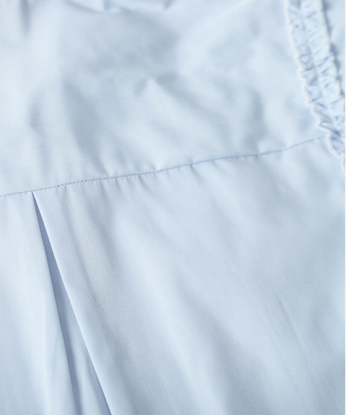 AMELY（エミリー）の「フリルピンタック裾ドロストブラウス（シャツ/ブラウス・レディース・ブルー/ブラック/ホワイト・フリー）」の4枚目の写真