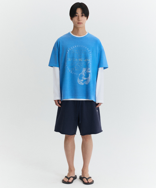 MTTIRE（マティレ）の「ROCKYSTAR VINTAGE OVERSIZED T-SHIRT / BLUE（Tシャツ/カットソー・レディース・その他・L/XL/S/M）」の3枚目の写真