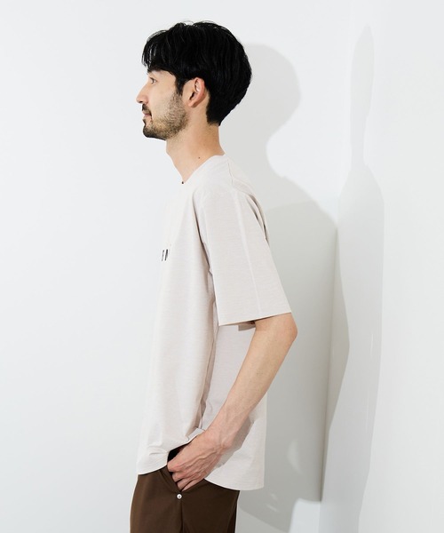 Mac-House(マックハウス)の「【REALSTANDARD/リアルスタンダード】接触冷感 テックテンジク5分袖Tシャツ(Tシャツ/カットソー・メンズ・杢グレー/ブラウン/ブラック/ホワイト・M/S/L/XL)」の6枚目の写真