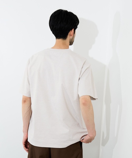 Mac-House(マックハウス)の「【REALSTANDARD/リアルスタンダード】接触冷感 テックテンジク5分袖Tシャツ(Tシャツ/カットソー・メンズ・杢グレー/ブラウン/ブラック/ホワイト・M/S/L/XL)」の7枚目の写真