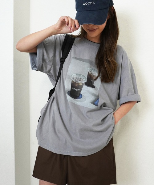 gossara(ゴサラ)の「【ラフなのに絵になる。フォトプリントTシャツ】ピグメント加工プリントT(Tシャツ/カットソー・レディース・ホワイト/ブルー/ベージュ・FREE)」の10枚目の写真