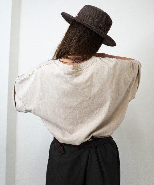 gossara(ゴサラ)の「【ラフなのに絵になる。フォトプリントTシャツ】ピグメント加工プリントT(Tシャツ/カットソー・レディース・ホワイト/ブルー/ベージュ・FREE)」の17枚目の写真