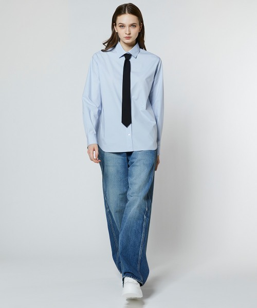 DOUBLE STANDARD CLOTHING(ダブルスタンダードクロージング)の「スクールライクタイシャツ(シャツ/ブラウス・レディース・オフホワイト/サックスブルー・36/38)」の15枚目の写真
