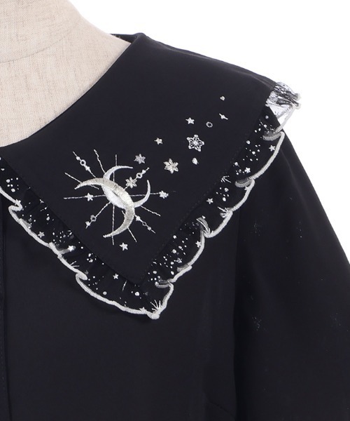 axes femme（アクシーズファム）の「ルミナスムーン刺繍ブラウス（シャツ/ブラウス・レディース・ブラック/ホワイト/サックスブルー・FREE）」の12枚目の写真