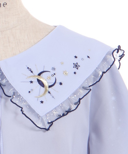 axes femme（アクシーズファム）の「ルミナスムーン刺繍ブラウス（シャツ/ブラウス・レディース・ブラック/ホワイト/サックスブルー・FREE）」の8枚目の写真