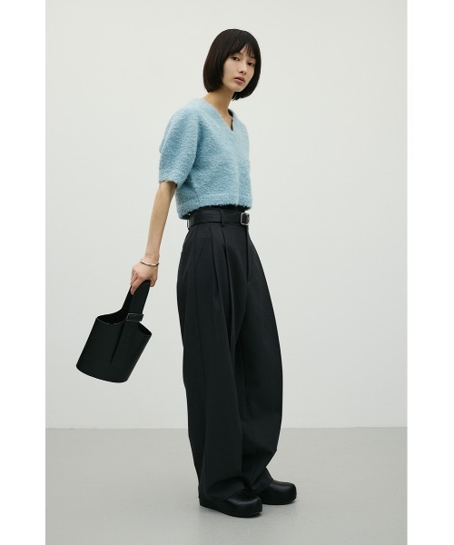 STYLEMIXER（スタイルミキサー）の「【ロングセラー】ベーシックツータックパンツ（スラックス・レディース・グレー/ライトブラウン/アイボリー/ブラック・LARGE/MEDIUM/SMALL）」の10枚目の写真