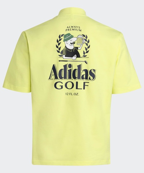 adidas(アディダス)の「CHIP バックグラフィック モックネック 半袖シャツ【adidas Golf/アディダスゴルフ】(ポロシャツ・メンズ・イエロー・SMALL/MEDIUM/LARGE/X-LARGE/XX-LARGE)」の2枚目の写真