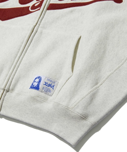 Champion(チャンピオン)の「X-girl x Champion REVERSE WEAVE(R) PATCHED LOGO ZIP UP HOODIE(パーカー・レディース・オートミール/ブラウン・M/S)」の21枚目の写真