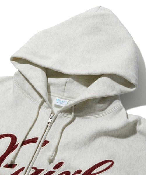 Champion(チャンピオン)の「X-girl x Champion REVERSE WEAVE(R) PATCHED LOGO ZIP UP HOODIE(パーカー・レディース・オートミール/ブラウン・M/S)」の16枚目の写真