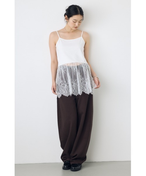 AZUL by moussy(アズールバイマウジー)の「インナーレースキャミソール(キャミソール・レディース・ブラック/オフホワイト/ホワイト系その他/ブラック系その他・FREE)」の12枚目の写真