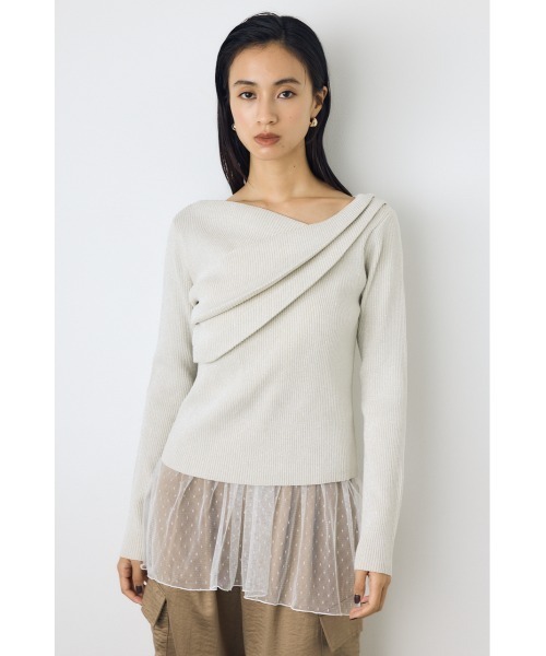AZUL by moussy(アズールバイマウジー)の「インナーレースキャミソール(キャミソール・レディース・ブラック/オフホワイト/ホワイト系その他/ブラック系その他・FREE)」の15枚目の写真