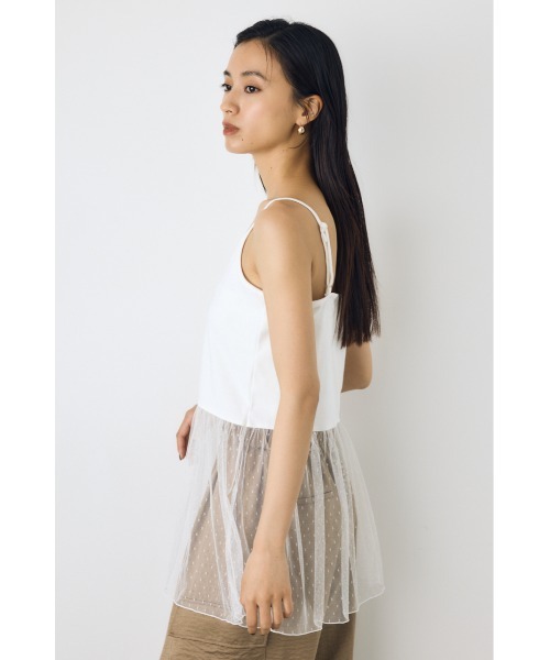 AZUL by moussy(アズールバイマウジー)の「インナーレースキャミソール(キャミソール・レディース・ブラック/オフホワイト/ホワイト系その他/ブラック系その他・FREE)」の16枚目の写真