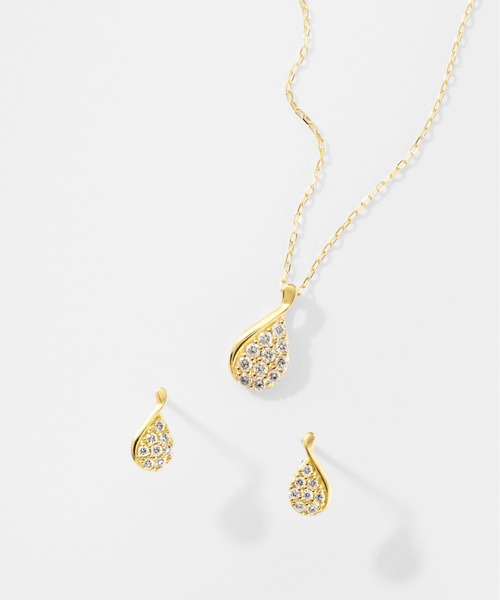Jewel closet by L&Co.(ジュエルクローゼットバイエルアンドコー)の「K18 ダイヤモンド ピアス(ピアス(両耳用)・レディース・イエローゴールド・FREE)」の6枚目の写真
