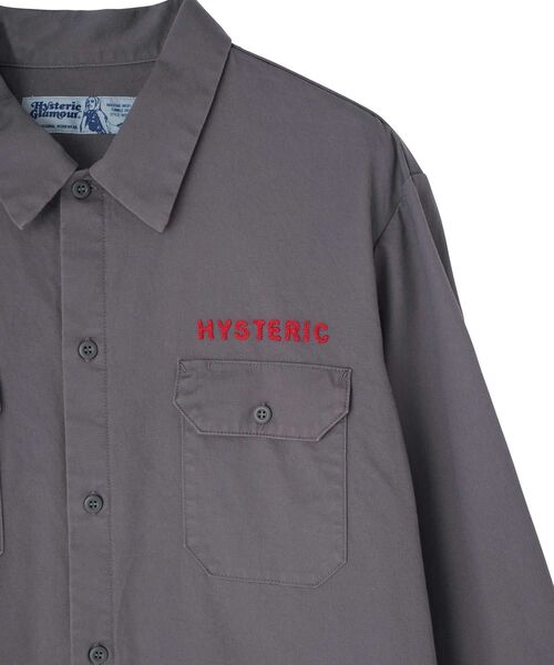 HYSTERIC GLAMOUR(ヒステリックグラマー)の「DRUM KIT刺繍 エンジニアシャツ(シャツ/ブラウス・メンズ・グレー/ホワイト/ブラック・SMALL/X-LARGE/LARGE/MEDIUM)」の8枚目の写真