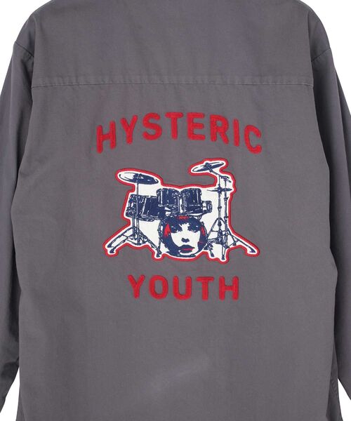 HYSTERIC GLAMOUR(ヒステリックグラマー)の「DRUM KIT刺繍 エンジニアシャツ(シャツ/ブラウス・メンズ・グレー/ホワイト/ブラック・SMALL/X-LARGE/LARGE/MEDIUM)」の9枚目の写真