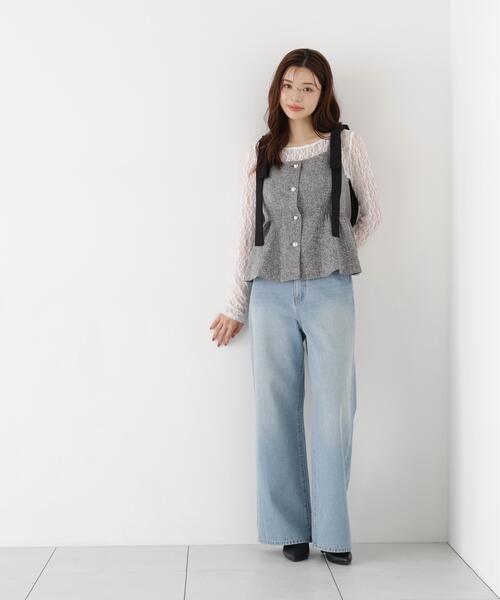 PROPORTION BODY DRESSING（プロポーションボディドレッシング）の「リボンペプラムジレ / 1216255900（ベスト・レディース・ブラウン系その他/ブラック系その他・MEDIUM/SMALL）」の20枚目の写真