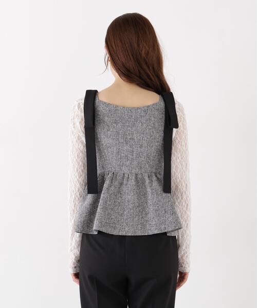 PROPORTION BODY DRESSING（プロポーションボディドレッシング）の「リボンペプラムジレ / 1216255900（ベスト・レディース・ブラウン系その他/ブラック系その他・MEDIUM/SMALL）」の14枚目の写真