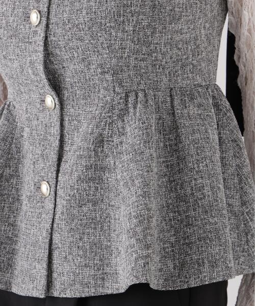 PROPORTION BODY DRESSING（プロポーションボディドレッシング）の「リボンペプラムジレ / 1216255900（ベスト・レディース・ブラウン系その他/ブラック系その他・MEDIUM/SMALL）」の16枚目の写真