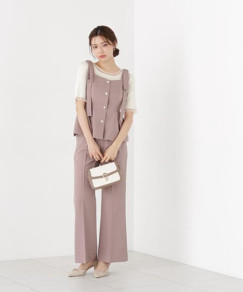 PROPORTION BODY DRESSING（プロポーションボディドレッシング）の「リボンペプラムジレ / 1216255900（ベスト・レディース・ブラウン系その他/ブラック系その他・MEDIUM/SMALL）」の10枚目の写真