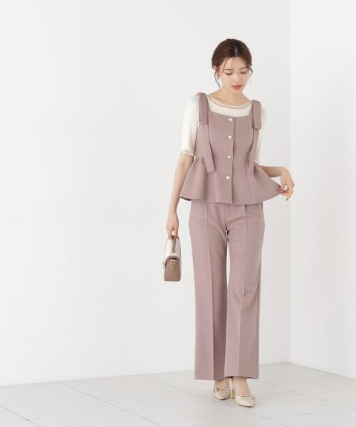 PROPORTION BODY DRESSING（プロポーションボディドレッシング）の「リボンペプラムジレ / 1216255900（ベスト・レディース・ブラウン系その他/ブラック系その他・MEDIUM/SMALL）」の12枚目の写真
