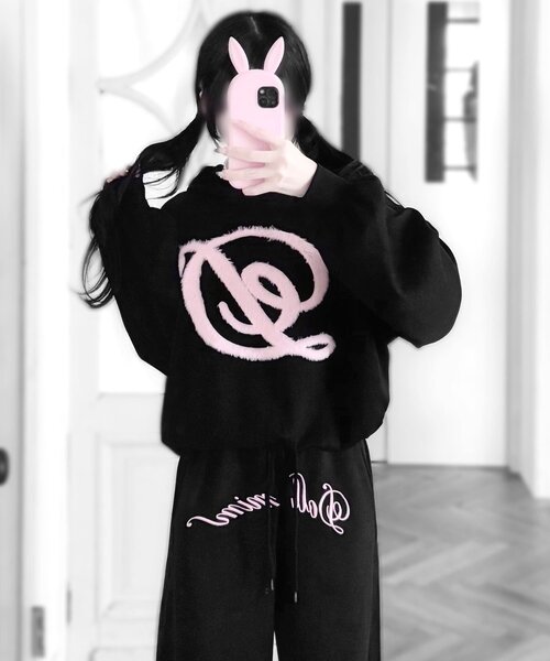 OLIVE des OLIVE(オリーブデオリーブ)の「【インフルエンサー企画】miko logo sweat pants(スウェットパンツ・レディース・ブラック/ピンク・FREE)」の7枚目の写真