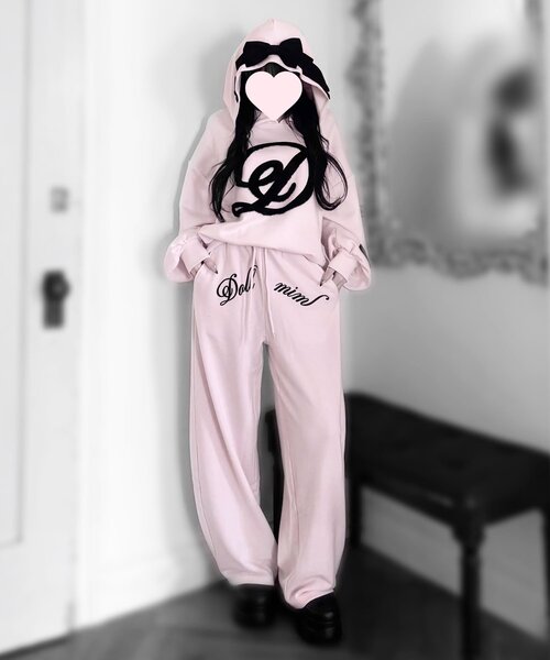 OLIVE des OLIVE(オリーブデオリーブ)の「【インフルエンサー企画】miko logo sweat pants(スウェットパンツ・レディース・ブラック/ピンク・FREE)」の14枚目の写真