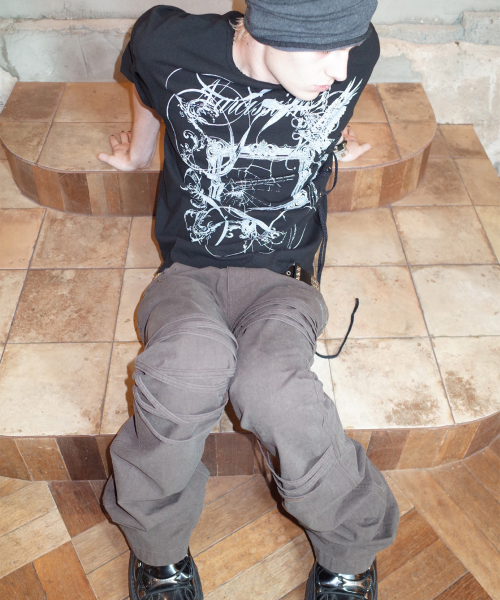 LECYTO（レシト）の「Narcissism String T-Shirt_[Black]（Tシャツ/カットソー・メンズ・その他・FREE）」の2枚目の写真