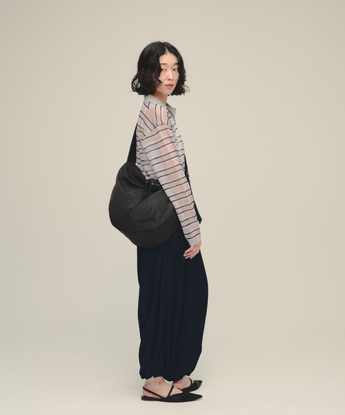 eL(エル)の「【eL】14G Sheer Border Polo/1070153(ポロシャツ・レディース・グレー系その他/ネイビー系・FREE)」の10枚目の写真