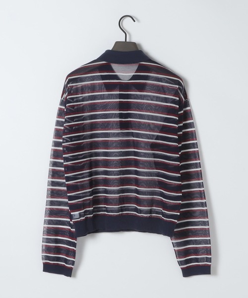 eL(エル)の「【eL】14G Sheer Border Polo/1070153(ポロシャツ・レディース・グレー系その他/ネイビー系・FREE)」の15枚目の写真