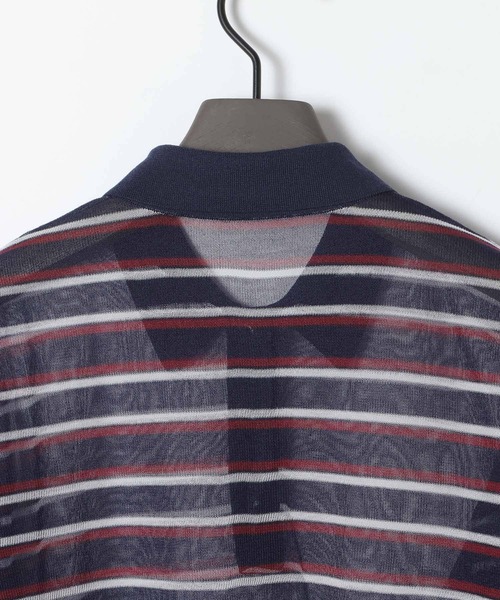 eL(エル)の「【eL】14G Sheer Border Polo/1070153(ポロシャツ・レディース・グレー系その他/ネイビー系・FREE)」の20枚目の写真