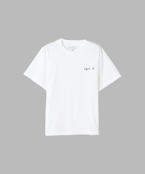 agnes b.(アニエスベー)の「ロゴ プリント 半袖 TシャツTS "Christof"(Tシャツ/カットソー・レディース・ホワイト・2/3/1)」の1枚目の写真