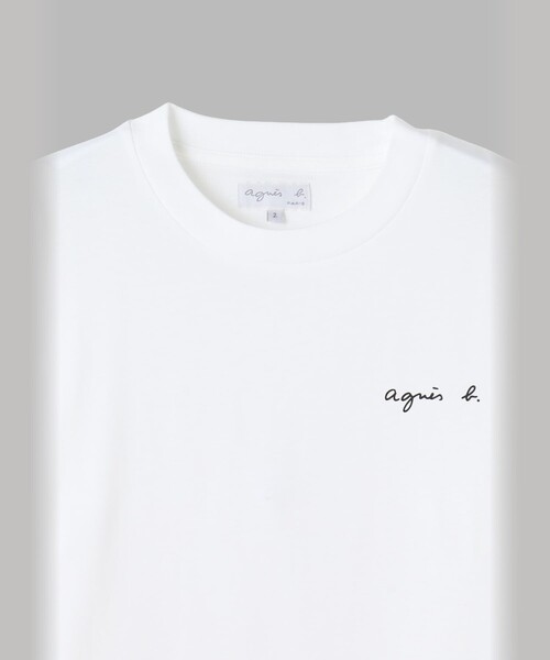 agnes b.(アニエスベー)の「ロゴ プリント 半袖 TシャツTS "Christof"(Tシャツ/カットソー・レディース・ホワイト・2/3/1)」の3枚目の写真