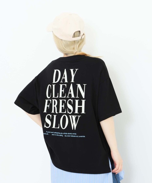 HEART MARKET（ハートマーケット）の「フレンチロゴワイドなプリントT（Tシャツ/カットソー・レディース・グレー系/ホワイト系/ブラック系・MEDIUM/LARGE）」の2枚目の写真
