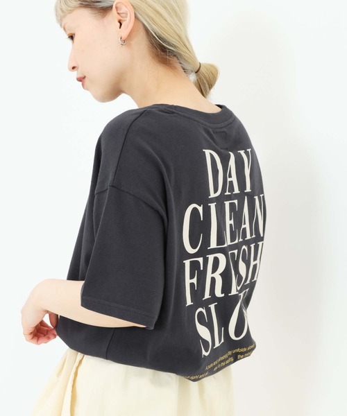 HEART MARKET（ハートマーケット）の「フレンチロゴワイドなプリントT（Tシャツ/カットソー・レディース・グレー系/ホワイト系/ブラック系・MEDIUM/LARGE）」の3枚目の写真